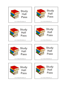 Study Hall Pass teachers printables
