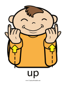 Up Sign Color teachers printables